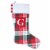 Holiday Home Christmas Stocking Monogram G - Plaid Perspective: front