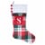 Holiday Home Christmas Stocking Monogram S - Plaid Perspective: front