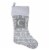 Holiday Home™ Gray Fairaisle Monogram Christmas Stocking - C Perspective: front