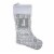 Holiday Home™ Gray Fairaisle Monogram Christmas Stocking - J Perspective: front