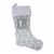 Holiday Home™ Gray Fairaisle Monogram Christmas Stocking - L Perspective: front