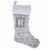 Holiday Home™ Gray Fairaisle Monogram Christmas Stocking - R Perspective: front