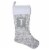 Holiday Home™ Gray Fairaisle Monogram Christmas Stocking - T Perspective: front