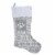 Holiday Home™ Gray Fairaisle Monogram Christmas Stocking - Paw Print Perspective: front