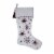 Holiday Home Red Snowflake Christmas Stocking - White Perspective: front