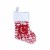 Holiday Home Fair Isle Monogram C Mini Christmas Stocking - Red Perspective: front
