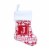 Holiday Home Fair Isle Monogram J Mini Christmas Stocking - Red Perspective: front