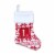 Holiday Home Fair Isle Monogram L Mini Christmas Stocking - Red Perspective: front