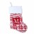 Holiday Home Fair Isle Monogram M Mini Christmas Stocking - Red Perspective: front