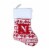 Holiday Home Fair Isle Monogram N Mini Christmas Stocking - Red Perspective: front