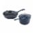Dash of That 2QT Saucepan w/ Lid and 10" Fry Pan - Blue Perspective: front