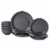 Dash of That® Grace Dinnerware Set- Graphite Perspective: front