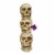 Holiday Home LED Stack of Skulls Decoration Perspective: front