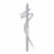 Maybelline Tattoo Studio Sharpenable Gel Pencil Longwear Eyeliner Sparkling Silver Perspective: front