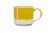 Clay Art Dip Base Mug - Yellow Perspective: front