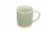 Clay Art Glaze Lines Mug - Green Perspective: front