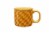 Clay Art Orange Checker Mug Perspective: front