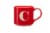 Clay Art Monogram Mug Red Perspective: front