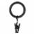 Kenney®  Clip Rings for 5/8" to 3/4" Diameter Curtain Rods - Black Perspective: front