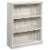 Sauder Misc Storage Contemporary 3-Shelf Wood Bookcase in White Plank Perspective: front