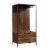 Sauder Nova Loft ® Open Wardrobe with Drawers in Grand Walnut Perspective: front