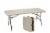 Sudden Solution Centerfold Utility Table - Cream/Mocha Perspective: front