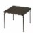 MECO Sudden Comfort 34 x 34 Inch Square Metal Folding Dining Card Table, Black Perspective: front