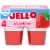 Jell-O Strawberry Sugar Free Jello Cups Gelatin Snack Perspective: front