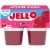 Jell-O Raspberry Sugar Free Jello Cups Gelatin Snack Perspective: front