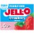 Jell-O Strawberry Artificially Flavored Zero Sugar Low Calorie Gelatin Dessert Mix, Family Size, Box Perspective: front