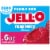 Jell-O Raspberry Artificially Flavored Zero Sugar Gelatin Dessert Mix, Family Size, Box Perspective: front