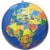 12" Inflatable Globe Perspective: front