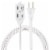 GE 6' 3-Outlet Polarized Indoor Extension Cord White Perspective: front