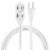 GE 6' 3-Outlet Polarized Indoor Extension Cord White Perspective: front