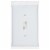 GE Oversized Toggle Switch Wall Plate - White Perspective: front
