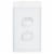 GE 2-Outlet Oversized Wallplates - White Perspective: front