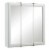Classic 24-Inch Wood Medicine Cabinet in White Perspective: front