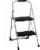 Cosco Big Step 2-Step Folding Step Stool - Platinum/Black Perspective: front