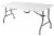 6 ft. Fold-in-Half Banquet Table w/Handle - White Perspective: front