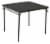 34" Square Vinyl Top Folding Card Table - Black Perspective: front