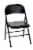All Steel Folding Chair - Black Perspective: front