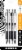 Zebra G-301 Stainless Steel Retractable Gel Pen, 0.7mm, Black Ink, 4-Pack Perspective: front