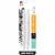 bLen Retractable Ballpoint Pen, 0.7 mm, White Barrel, Black Ink, 2 Per Pack Perspective: front