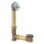 Keeney Rough Brass Trip Lever Bath Drain with Polished Chrome Trim 606RB Perspective: front