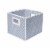Folding Nursery Basket/Storage Cube - Blue Gingham Perspective: front