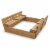 Covered Convertible Cedar Sandbox/Bench Seats Perspective: front