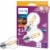 Philips 3.8-Watt 40-Watt Medium Base Globe G16.5 LED Light Bulbs Perspective: front