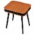 Square Speaker End Table - Brown Perspective: front