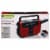 Weatherx WR383R with Flashlight Solar Handcrank Weatherband AM/FM Radio - Red/Black Perspective: front
