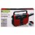 Weatherx WR383R with Flashlight Solar Handcrank Weatherband AM/FM Radio - Red/Black Perspective: front